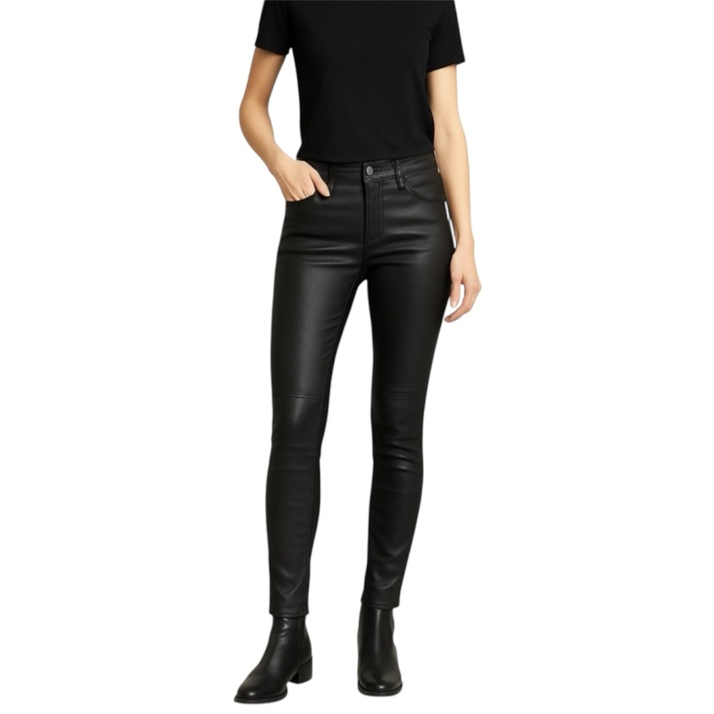 Part Two Enna 149 Coated Moto Jeans Size 10 Black